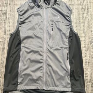 Men's Two-Tone Gray Hooded Vest